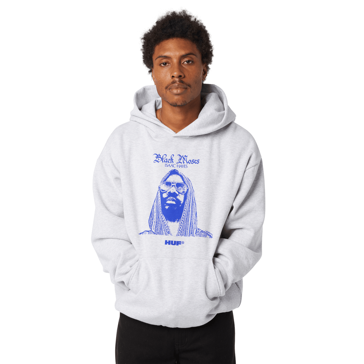 HUF x Isaac Hayes Black Moses Pullover Heavyweight Hoodie