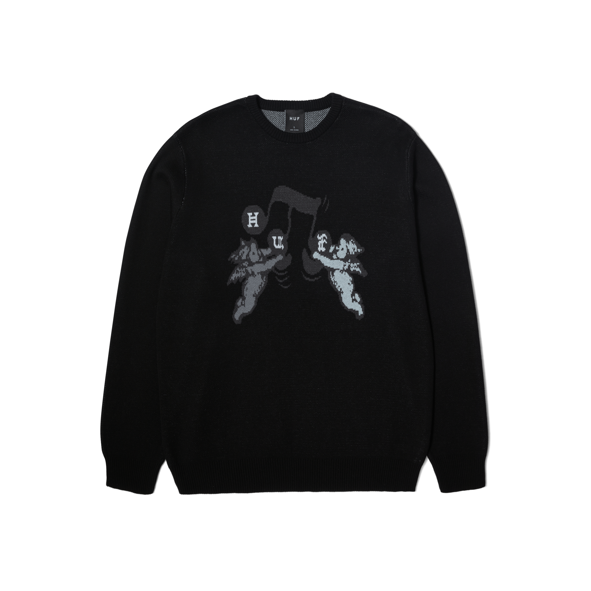 HUF SONG INTARSIA SWEATER LINEN L