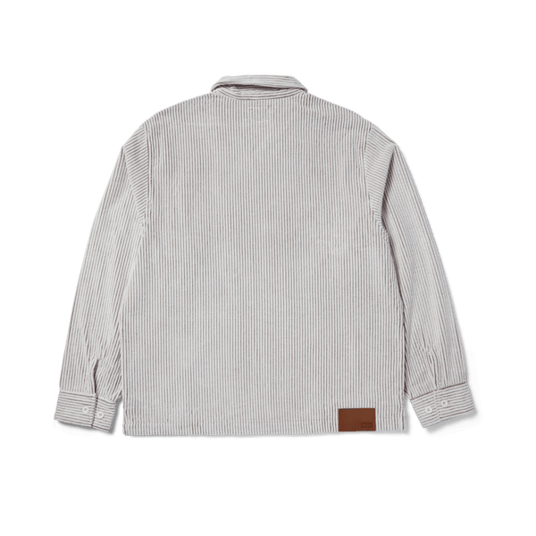 Two Tone Corduroy Zip Shacket