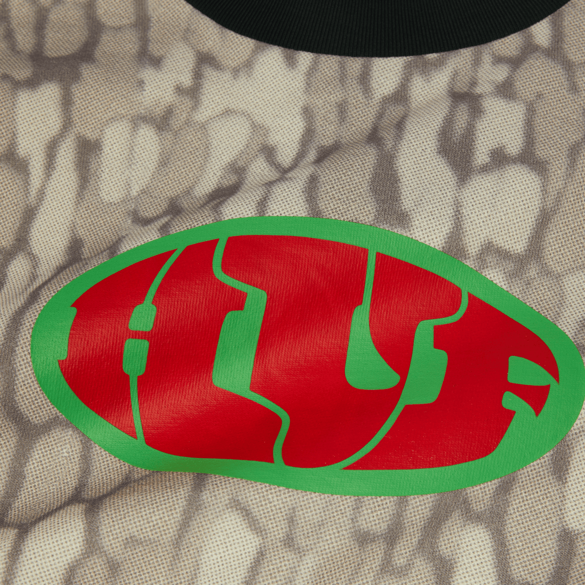 Warped Camo Long Sleeve T-Shirt Knit Top