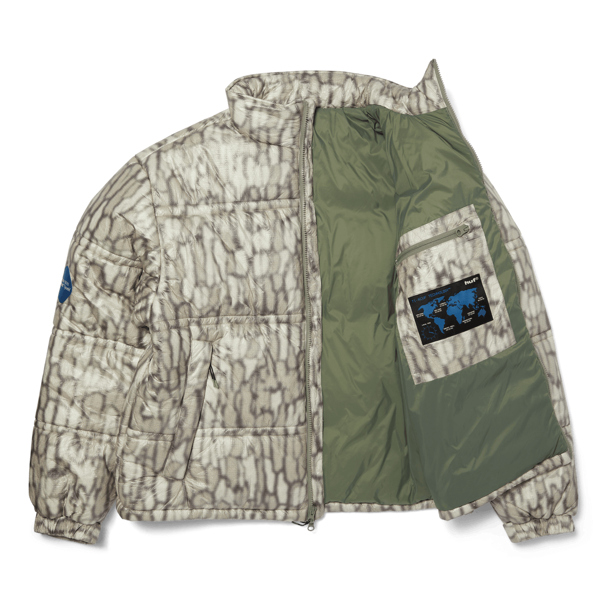 89 Warped Camo Tyvek Puffer