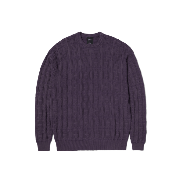 Interlaced Jacquard Overdyed Crew