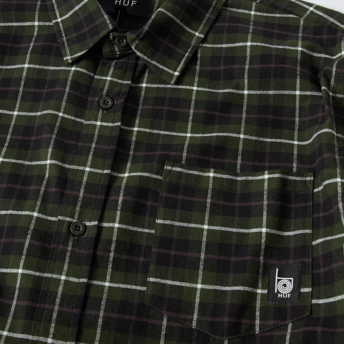 Modal Long Sleeve T Shirt Plaid Shirt Olive XL