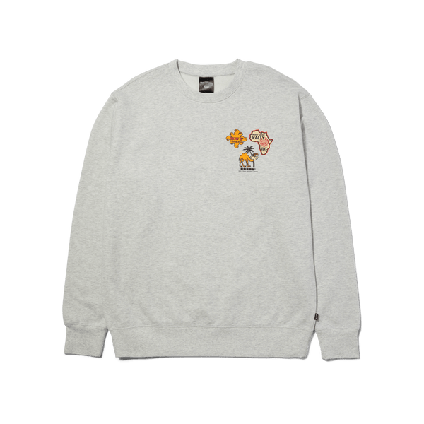 HUF x Toyota Overland Touring Crewneck Sweatshirt Ash M