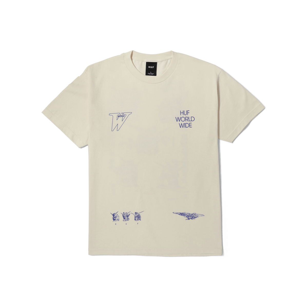 HUF x Gundam Wing Heads T Shirt