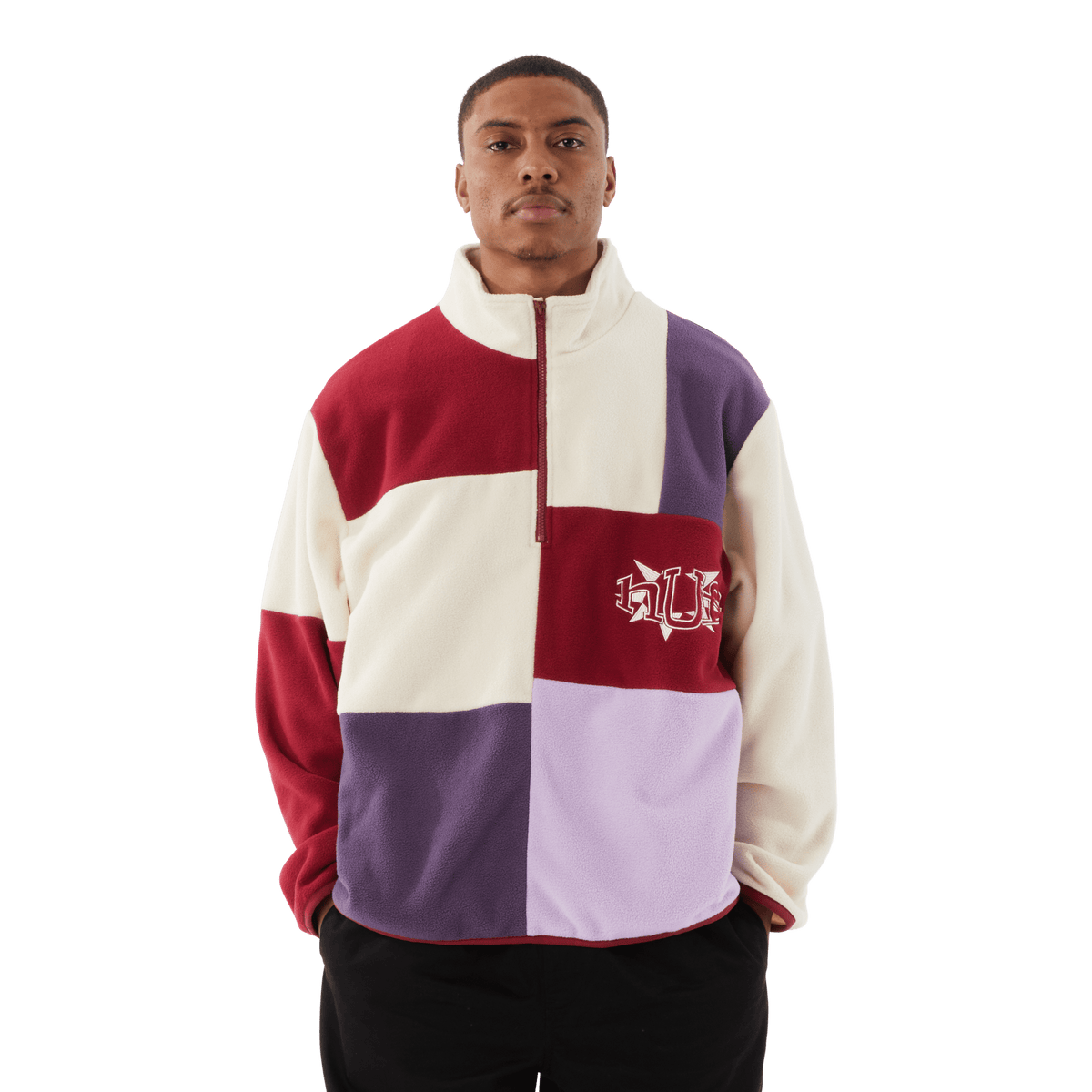 Remix Quarter Zip Fleece Jacket Lavender S