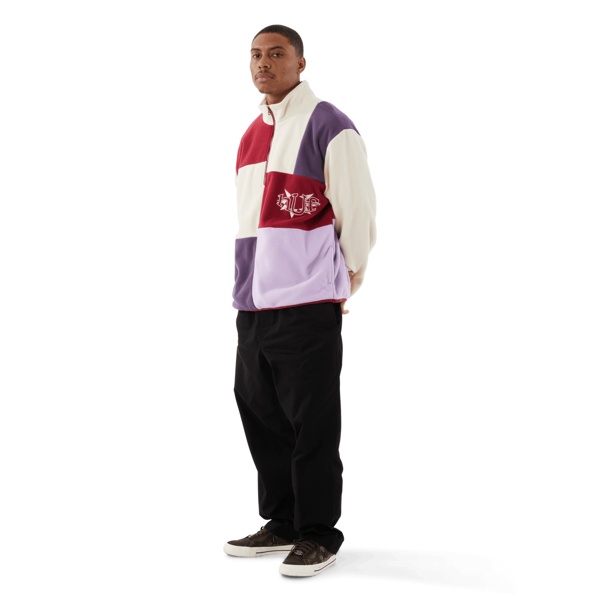Remix Quarter Zip Fleece Jacket Lavender S